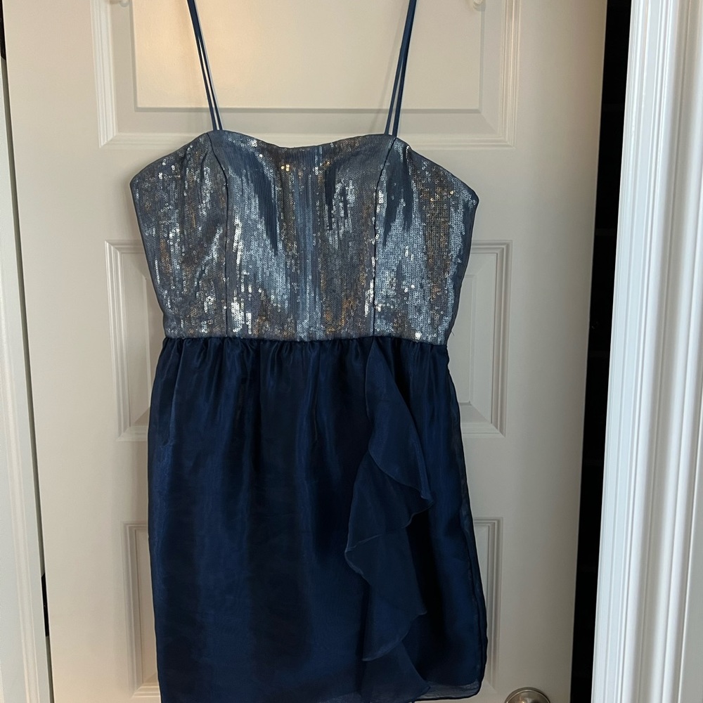 Beautiful, very high end medium blue size 10 dress